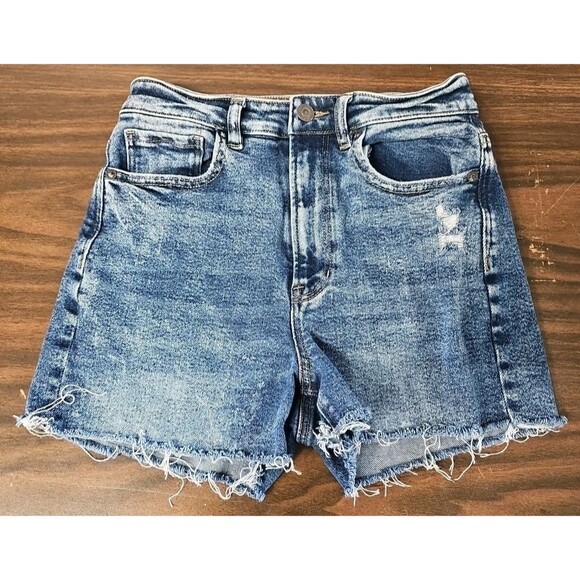 American Eagle Outfitters Pants - American Eagle Sz 2 Shorts Cut Off Distressed Medium Wash Stretch